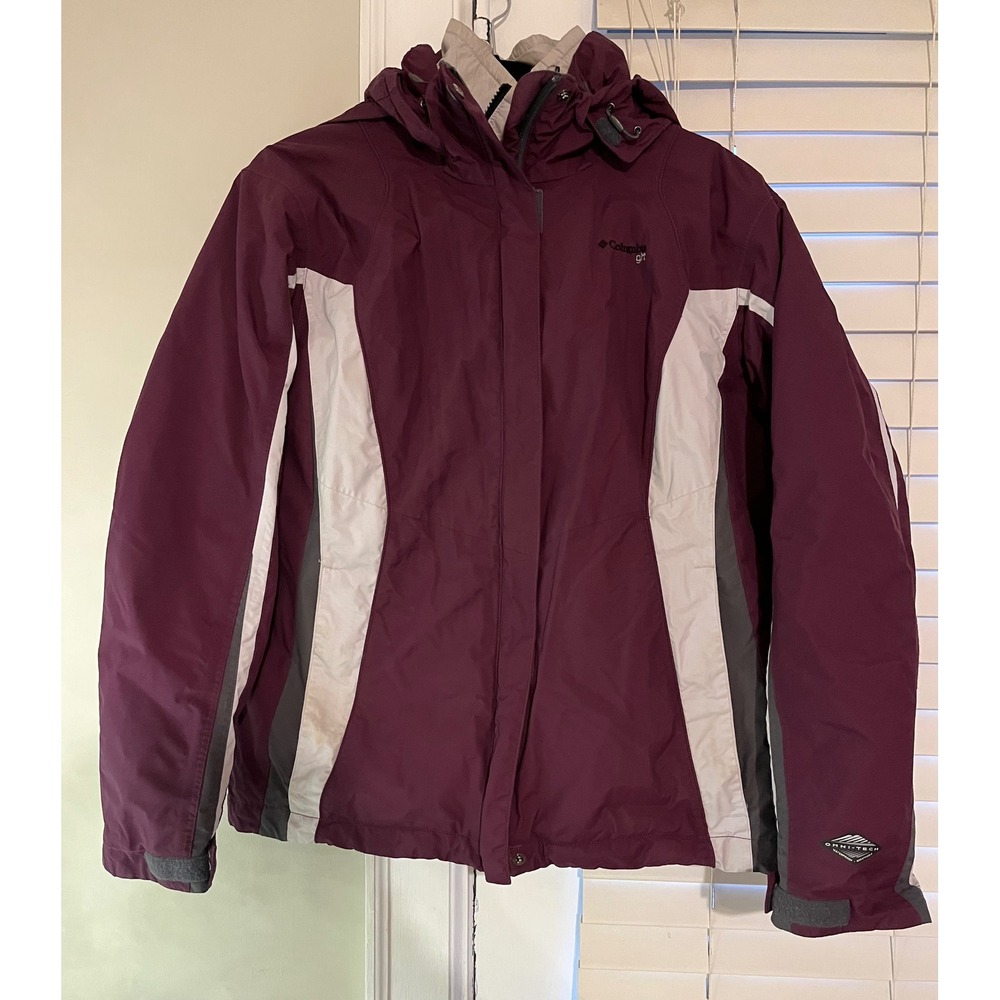 (SOLD) Columbia Women's Ski Jacket - Purple and White